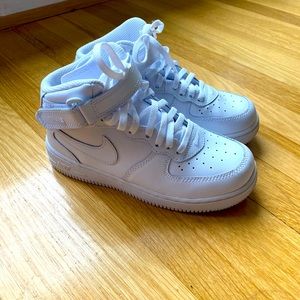 Kids size 1.5 Nike Air Force High Tops. Like new - worn once inside